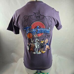 Mitchell & Ness T Shirt Mens Small Purple Tune Squad Space Jam Graphic Tee 1644